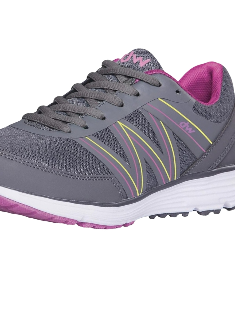 Women's Gray and Pink Lightweight Athletic Sneaker.unisex